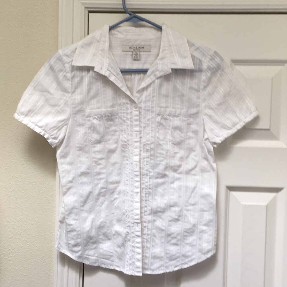 Forth & Towne XS white button down